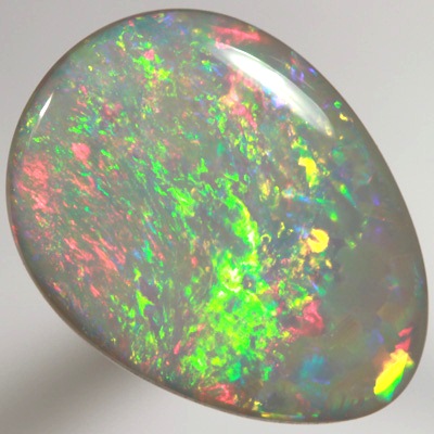 SOLID SEMI BLACK OPAL Top quality. Floral Harlequin pattern, red and green SEE VIDEO  